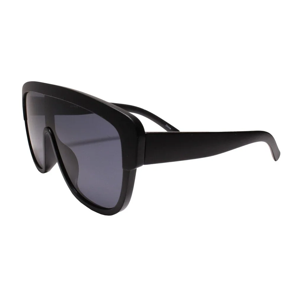 Mens Womens Designer European Fashion Square Aviation Matte Black Sunglasses